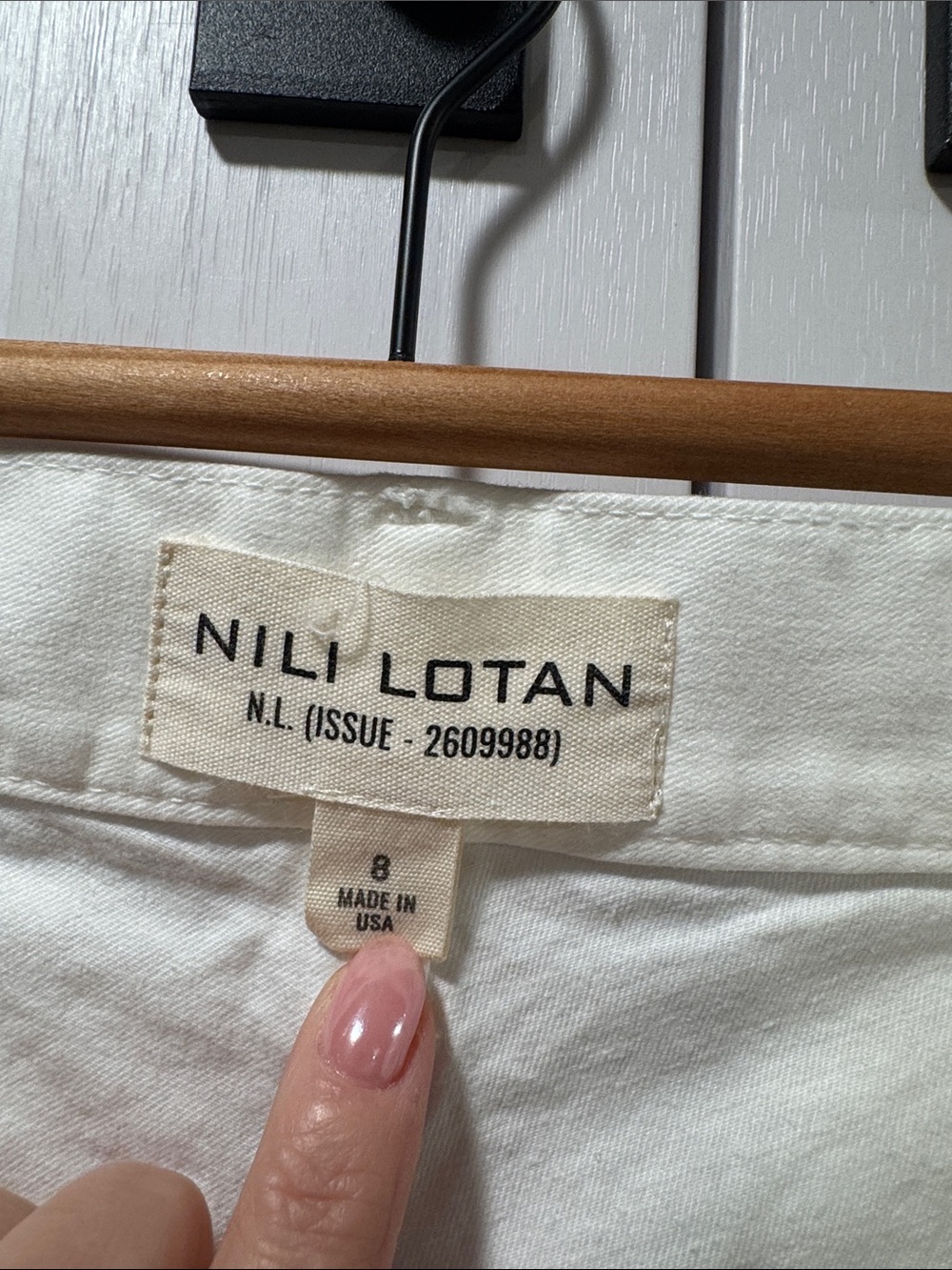 Nili Lotan shon pant off white  Wide-Leg Utility Pants - Picture 2 of 3